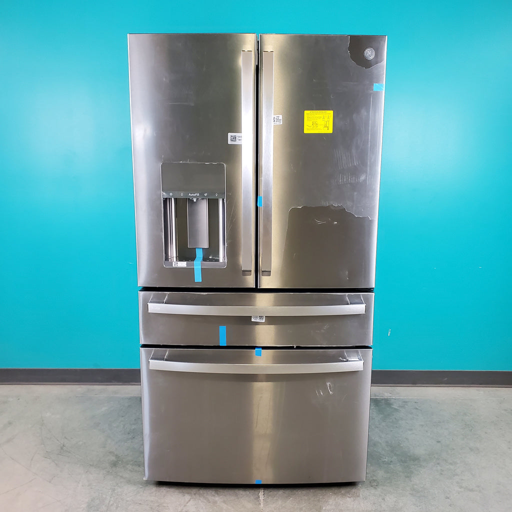 Pictures of Stainless Steel ENERGY STAR GE Profile 27.9 cu. ft. Smart 4 Door French Door Refrigerator with Door in Door- Scratch & Dent - Minor - Neu Appliance Outlet - Discount Appliance Outlet in Austin, Tx