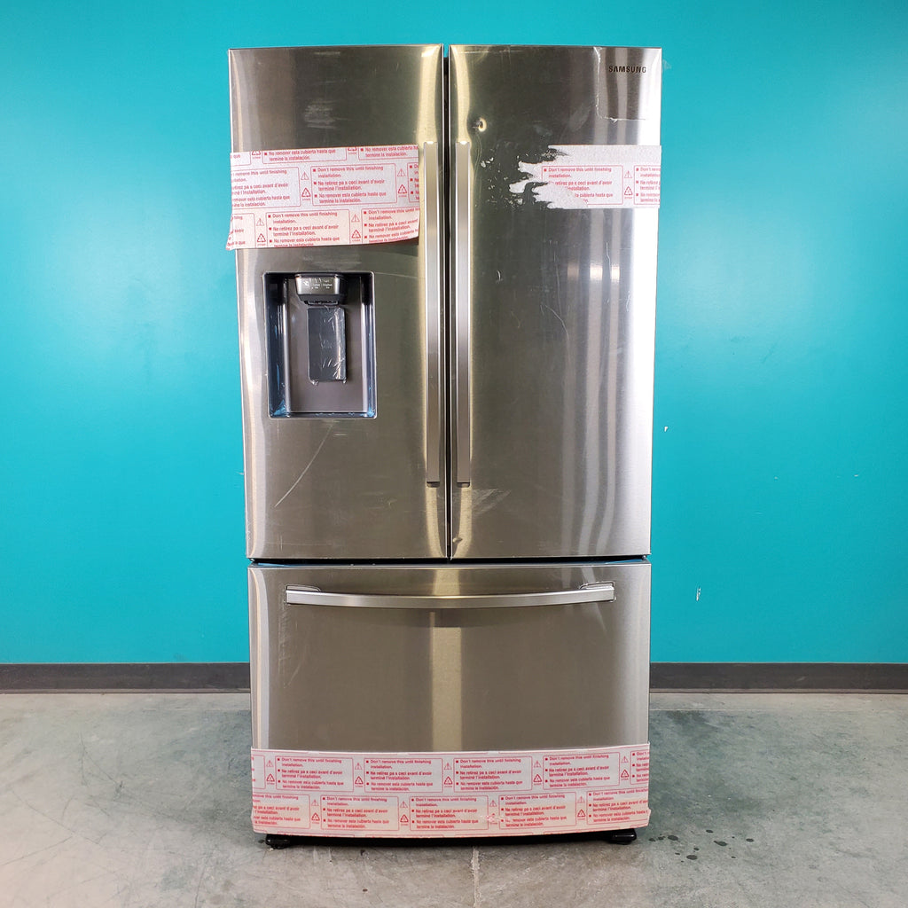 Pictures of Stainless Steel ENERGY STAR Samsung 27 cu. ft. 3 Door French Door Refrigerator with Dual Ice Makers- Scratch & Dent - Minor - Neu Appliance Outlet - Discount Appliance Outlet in Austin, Tx