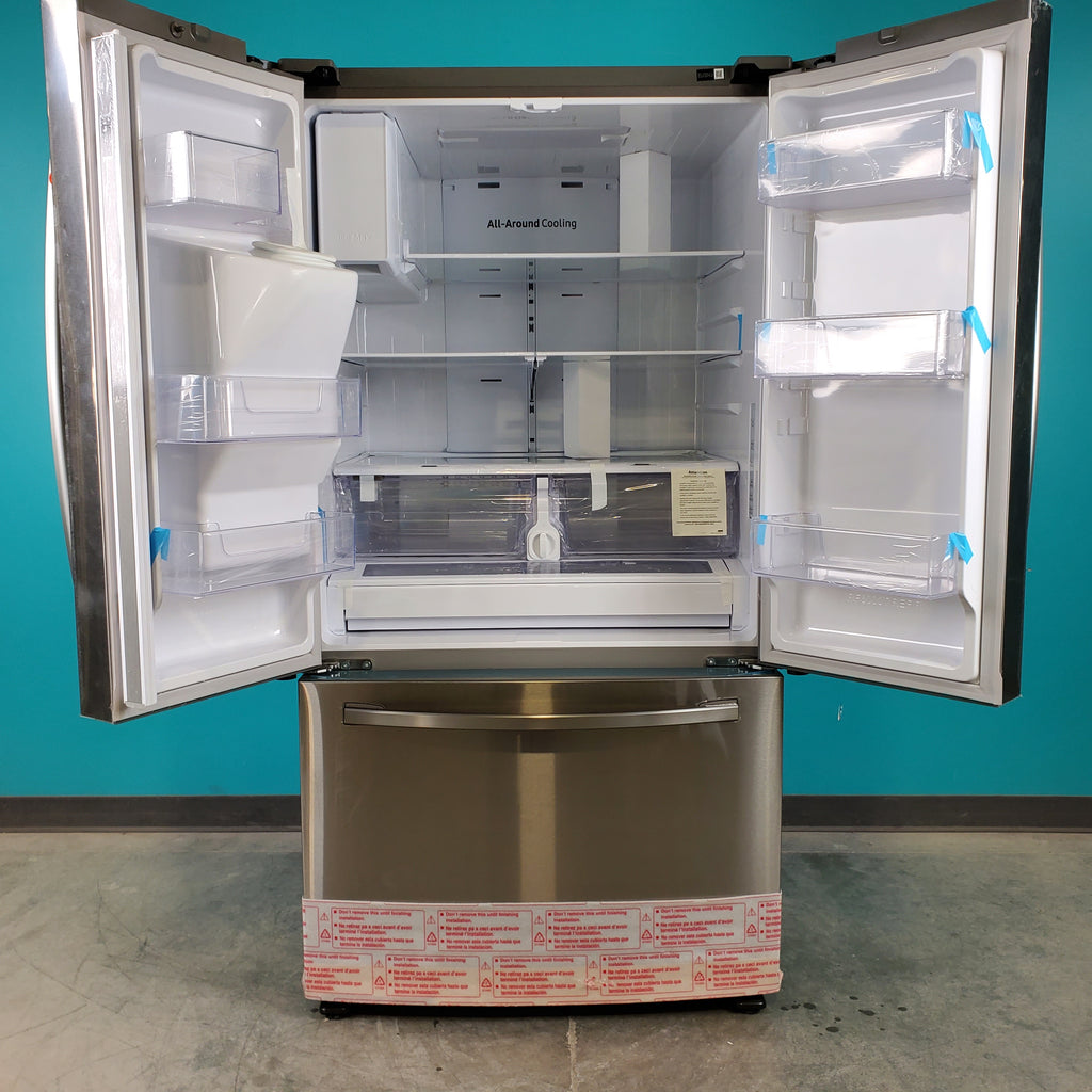 Pictures of Stainless Steel ENERGY STAR Samsung 27 cu. ft. 3 Door French Door Refrigerator with Dual Ice Makers- Scratch & Dent - Minor - Neu Appliance Outlet - Discount Appliance Outlet in Austin, Tx
