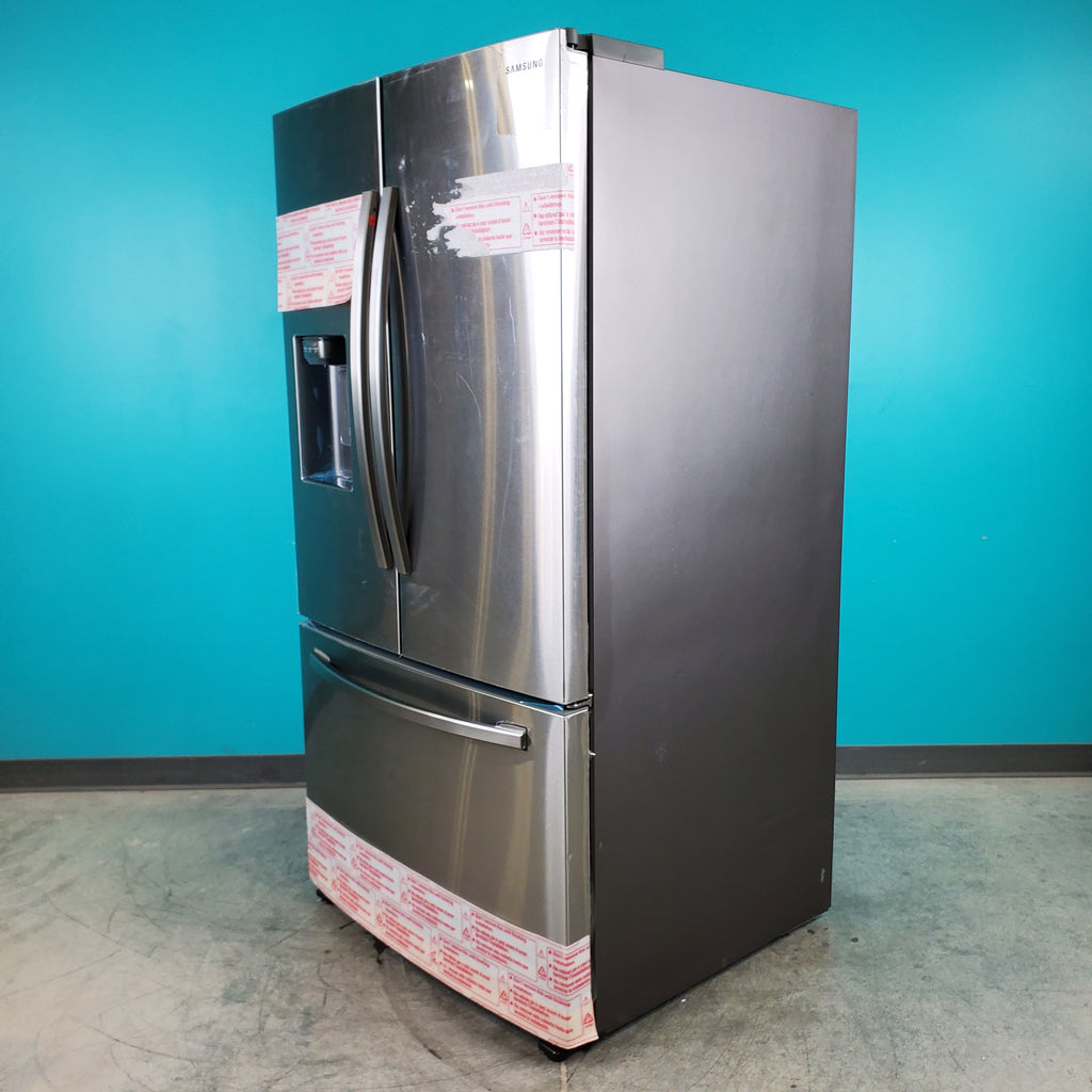 Pictures of Stainless Steel ENERGY STAR Samsung 27 cu. ft. 3 Door French Door Refrigerator with Dual Ice Makers- Scratch & Dent - Minor - Neu Appliance Outlet - Discount Appliance Outlet in Austin, Tx