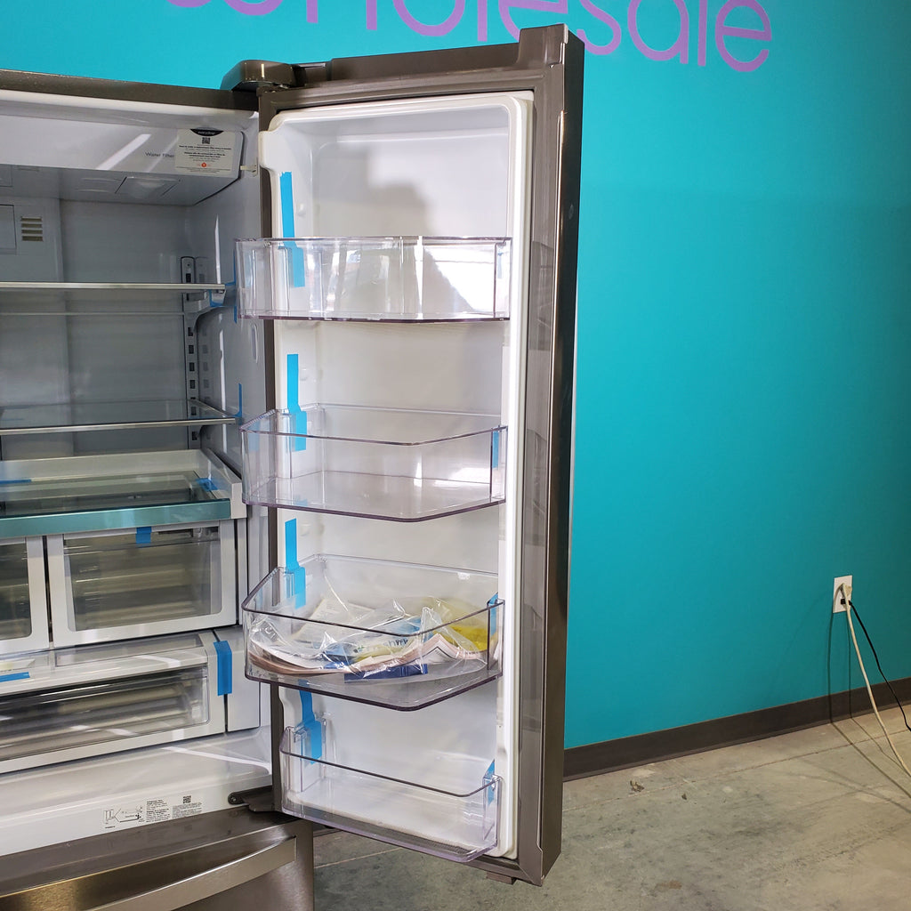 Pictures of Fingerprint-Resistant Stainless Steel ENERGY STAR Whirlpool 26.8 cu. ft. Door 3 French Door Refrigerator with Dual Ice Makers - Scratch & Dent - Minor - Neu Appliance Outlet - Discount Appliance Outlet in Austin, Tx