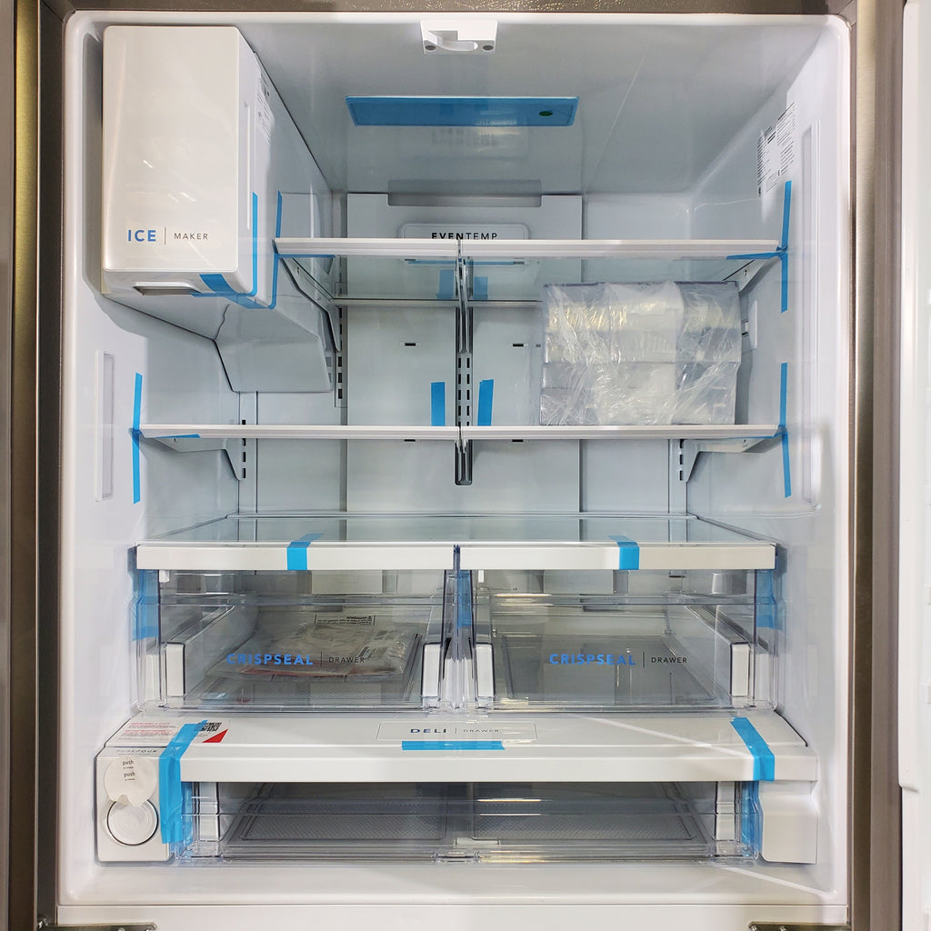 Pictures of Stainless Steel ENERGY STAR Frigidaire 27.8 cu. ft. 3 Door French Door Refrigerator with Exterior Water and Ice Dispenser - Scratch & Dent - Minor - Neu Appliance Outlet - Discount Appliance Outlet in Austin, Tx