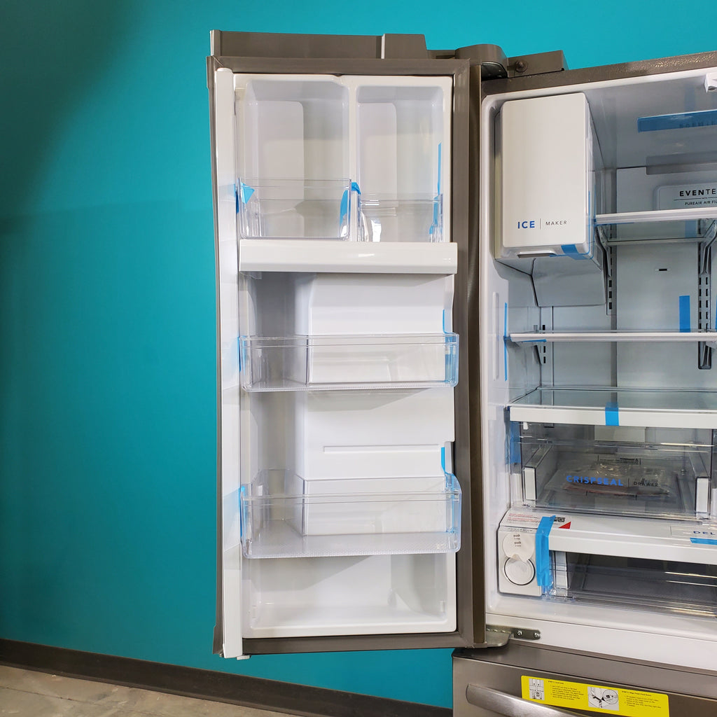 Pictures of Stainless Steel ENERGY STAR Frigidaire 27.8 cu. ft. 3 Door French Door Refrigerator with Exterior Water and Ice Dispenser - Scratch & Dent - Minor - Neu Appliance Outlet - Discount Appliance Outlet in Austin, Tx