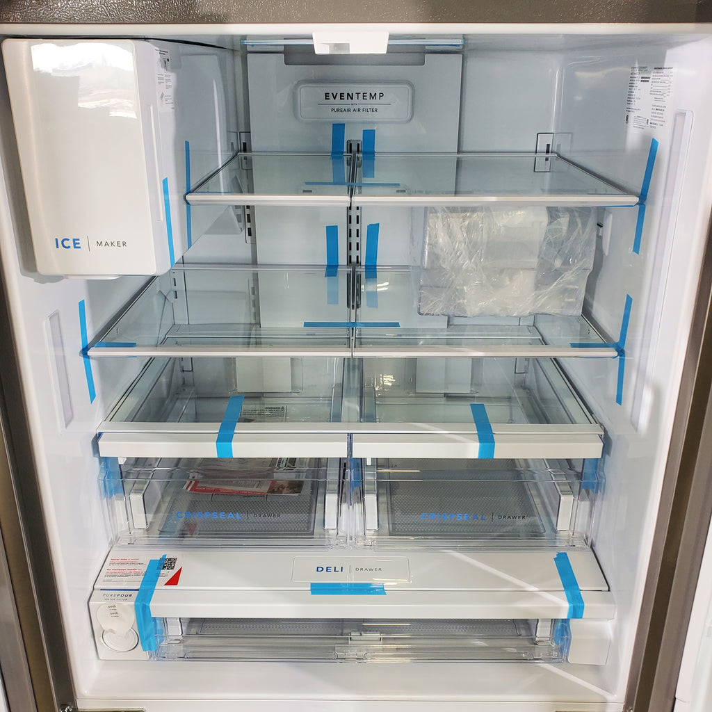 Pictures of Stainless Steel ENERGY STAR Frigidaire 27.8 cu. ft. 3 Door French Door Refrigerator with Exterior Water and Ice Dispenser - Scratch & Dent - Minor - Neu Appliance Outlet - Discount Appliance Outlet in Austin, Tx