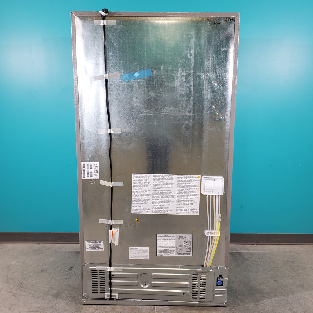 Pictures of Stainless Steel ENERGY STAR Frigidaire 27.8 cu. ft. 3 Door French Door Refrigerator with Exterior Water and Ice Dispenser - Scratch & Dent - Minor - Neu Appliance Outlet - Discount Appliance Outlet in Austin, Tx