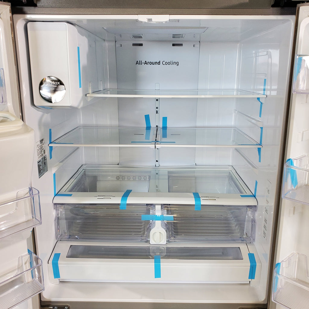 Pictures of Fingerprint Resistant Stainless Steel ENERGY STAR Samsung 27 cu. ft. 3 Door French Door Refrigerator with Dual Ice Makers- Scratch & Dent - Minor - Neu Appliance Outlet - Discount Appliance Outlet in Austin, Tx