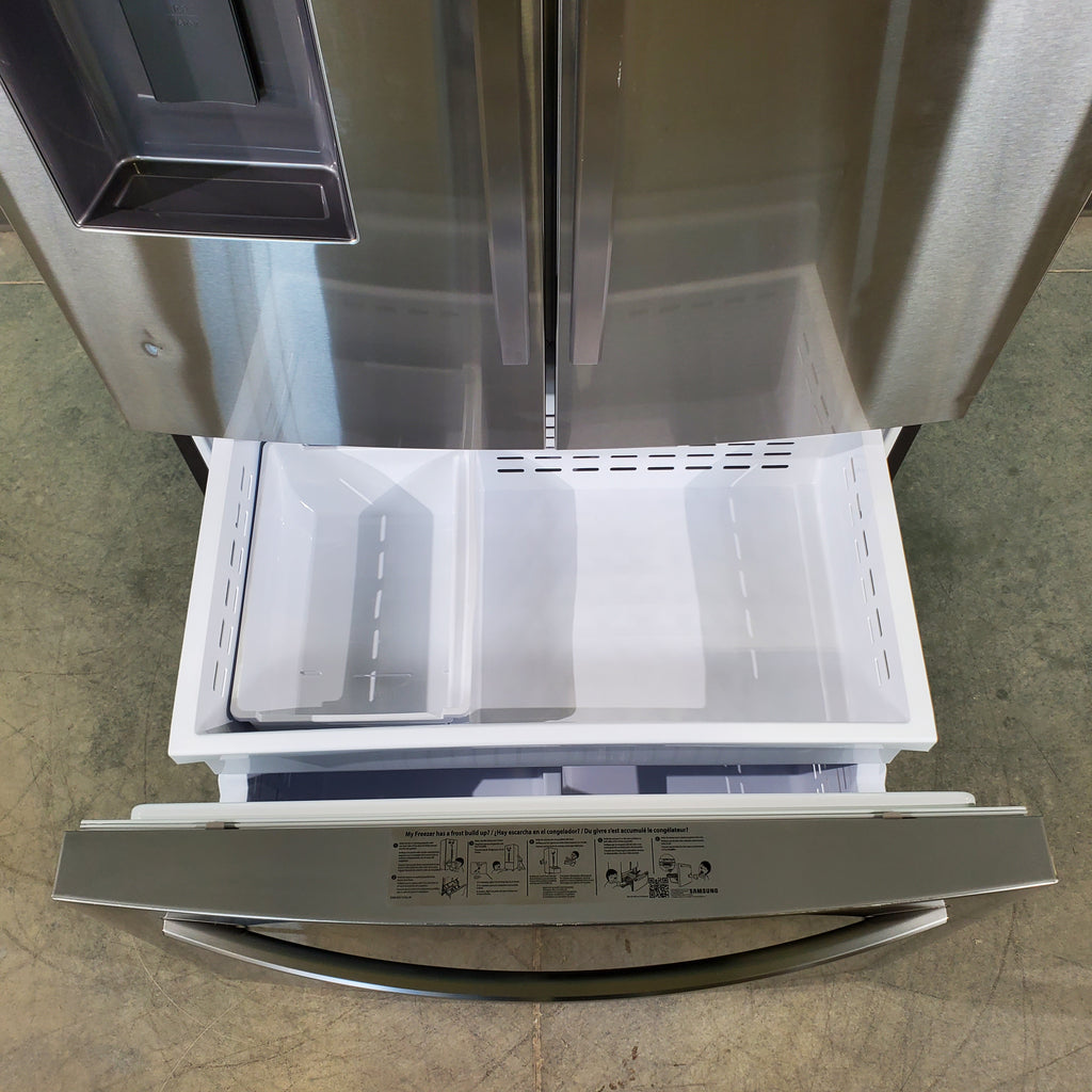Pictures of Fingerprint Resistant Stainless Steel ENERGY STAR Samsung 27 cu. ft. 3 Door French Door Refrigerator with Dual Ice Makers- Scratch & Dent - Minor - Neu Appliance Outlet - Discount Appliance Outlet in Austin, Tx