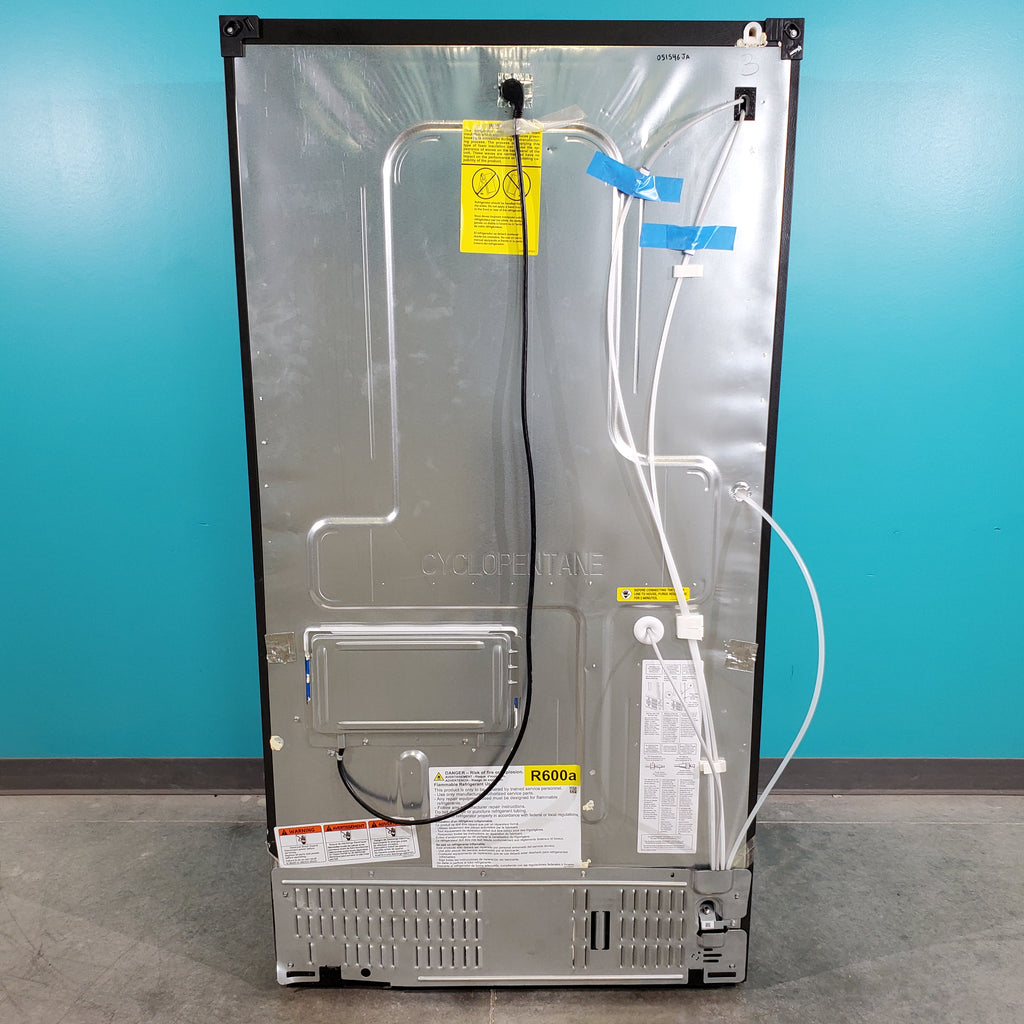 Pictures of Counter Depth Stainless Steel ENERGY STAR GE Profile 23.1 cu. ft. 3 Door French Door Refrigerator with Internal Water Dispenser- Scratch & Dent - Minor - Neu Appliance Outlet - Discount Appliance Outlet in Austin, Tx