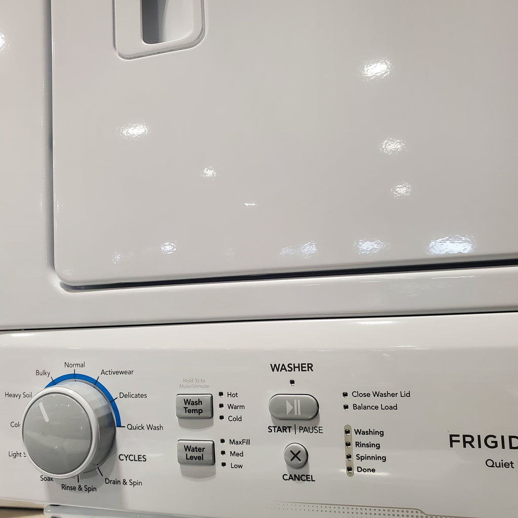 Pictures of Frigidaire Stacked Laundry Center with 3.9 cu ft Capacity Washer and 5.6 cu ft Electric Dryer with Maxfill Option- Scratch & Dent - Minor - Neu Appliance Outlet - Discount Appliance Outlet in Austin, Tx