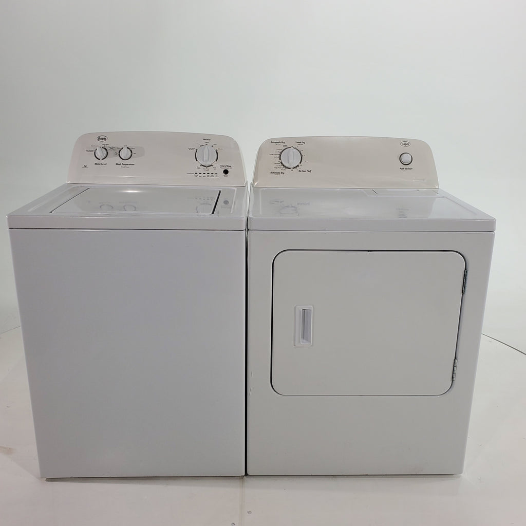 Pictures of High Efficiency Roper 3.5 cu. ft. Top Load Washer with Deep Water Wash Option and Roper 6.5 cu ft Electric Dryer with Automatic Dry- Certified Refurbished - Neu Appliance Outlet - Discount Appliance Outlet in Austin, Tx