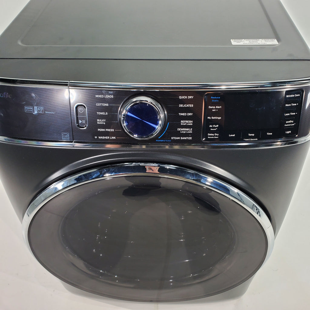 Pictures of Carbon Graphite ENERGY STAR GE 7.8 cu. ft. Front Load Gas Dryer with Power Steam- Scratch & Dent - Minor - Neu Appliance Outlet - Discount Appliance Outlet in Austin, Tx