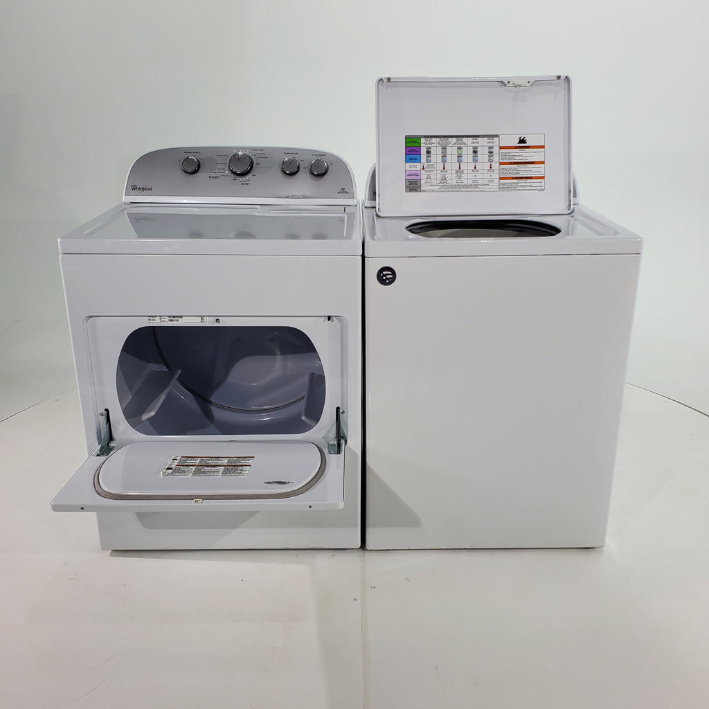 Pictures of High Efficiency Whirlpool 4.3 cu. ft. Top Load Washing Machine with Deep Water Wash and Whirlpool 7.0 cu. ft. Steam Electric Dryer With Steam Refresh Feature- Certified Refurbished - Neu Appliance Outlet - Discount Appliance Outlet in Austin, Tx