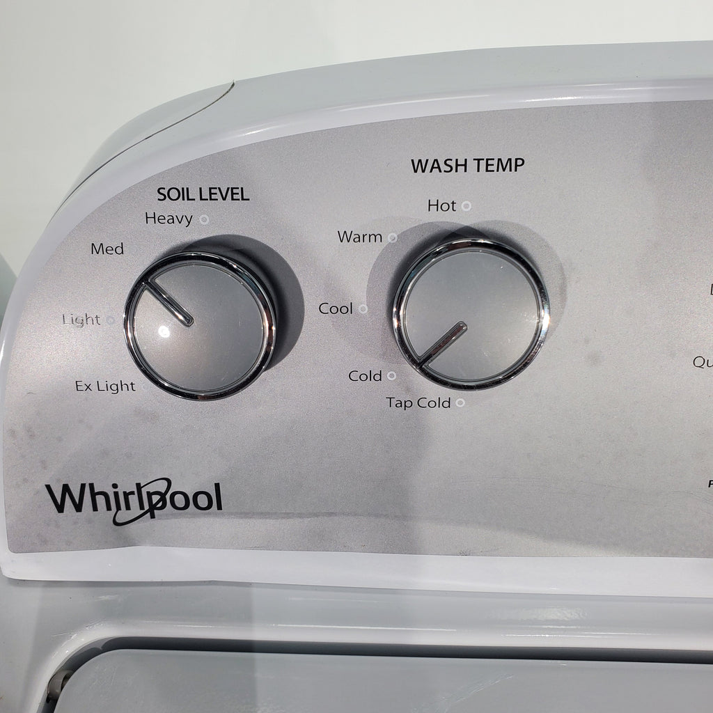 Pictures of High Efficiency Whirlpool 4.3 cu. ft. Top Load Washing Machine with Deep Water Wash and Whirlpool 7.0 cu. ft. Steam Electric Dryer With Steam Refresh Feature- Certified Refurbished - Neu Appliance Outlet - Discount Appliance Outlet in Austin, Tx