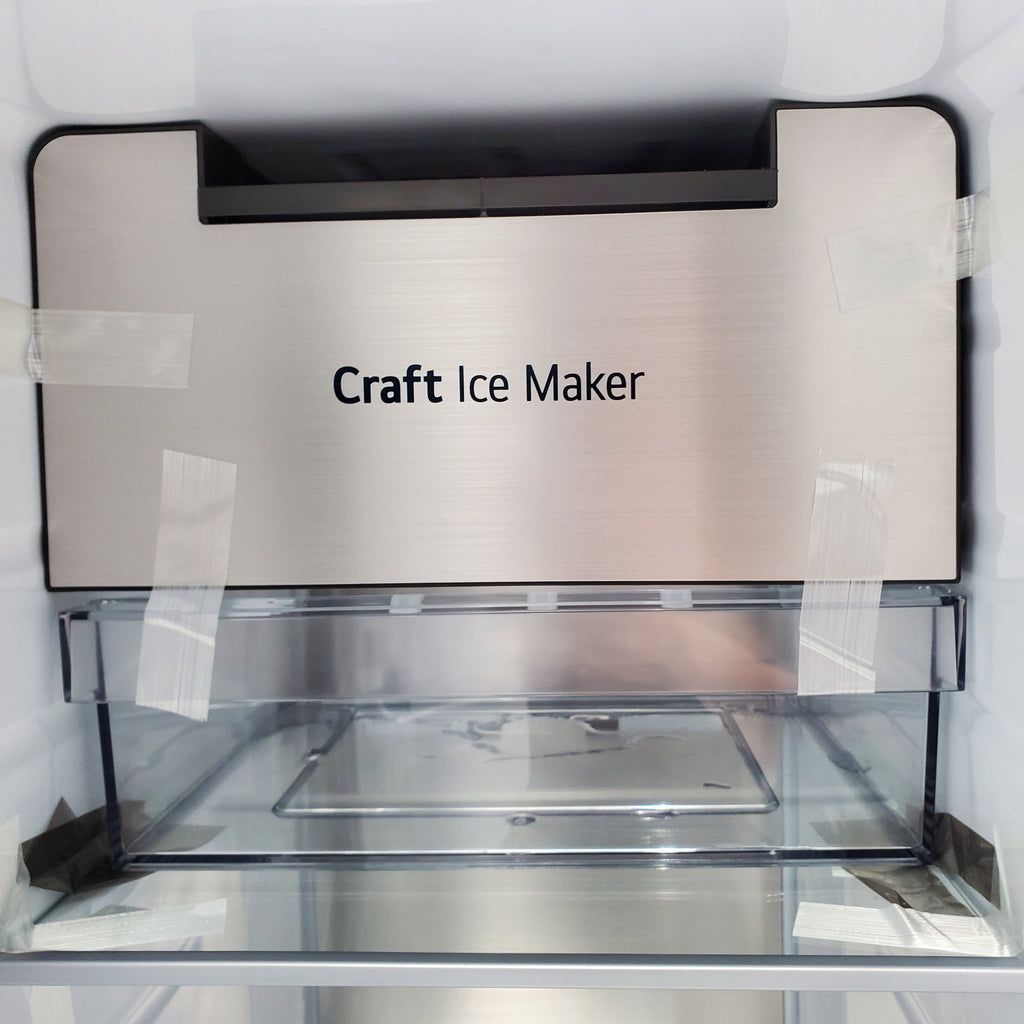 Pictures of Print Proof Stainless Steel ENERGY STAR LG 27 cu. ft. Side by Side Refrigerator with Edge-to-Edge InstaView- Scratch & Dent - Minor - Neu Appliance Outlet - Discount Appliance Outlet in Austin, Tx