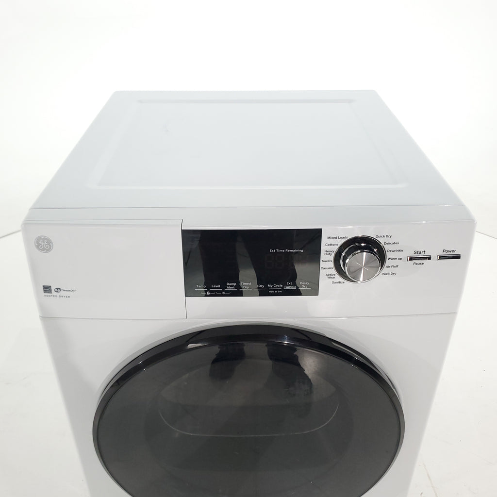Pictures of 24 in. GE Compact Frontload Vented WiFi Capable ENERGY STAR 4.3 cu. ft. Electric Dryer with Stainless Steel Basket- Scratch & Dent - Minor - Neu Appliance Outlet - Discount Appliance Outlet in Austin, Tx