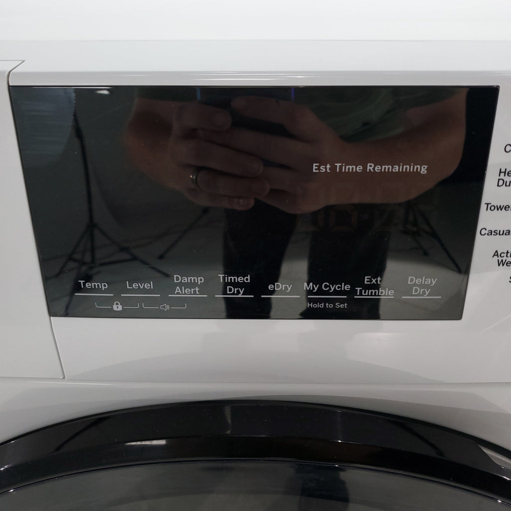 Pictures of 24 in. GE Compact Frontload Vented WiFi Capable ENERGY STAR 4.3 cu. ft. Electric Dryer with Stainless Steel Basket- Scratch & Dent - Minor - Neu Appliance Outlet - Discount Appliance Outlet in Austin, Tx