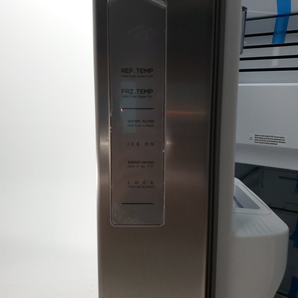 Pictures of Fingerprint Resistant Stainless Steel Midea 26.3 cu. ft. Side by Side Refrigerator with Water and Ice Dispenser - Scratch & Dent - Minor - Neu Appliance Outlet - Discount Appliance Outlet in Austin, Tx