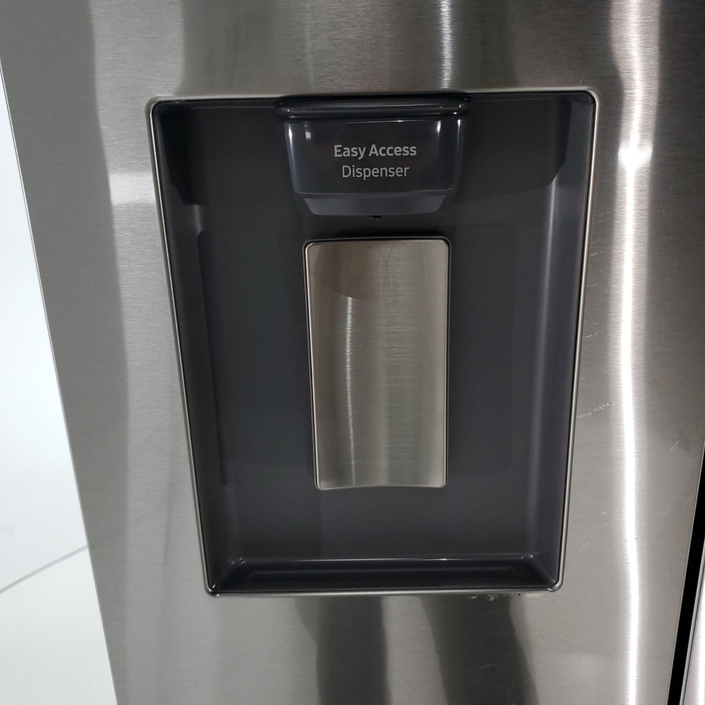 Pictures of 30 in. Fingerprint Resistant Stainless Steel ENERGY STAR Samsung 22 cu. ft. 3 Door French Door Refrigerator with Exterior Water and Ice Dispenser - Scratch & Dent - Minor - Neu Appliance Outlet - Discount Appliance Outlet in Austin, Tx