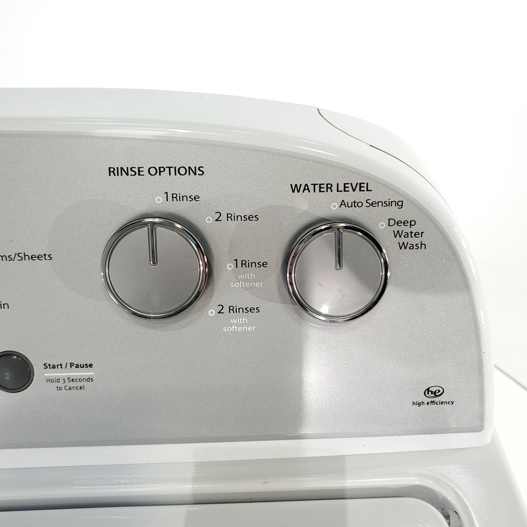Pictures of HE Whirlpool 3.5 cu. ft. Top Load Washing Machine with Deep Water Wash and 7 cu. ft. Electric Dryer with AutoDry- Scratch & Dent - Minor - Neu Appliance Outlet - Discount Appliance Outlet in Austin, Tx
