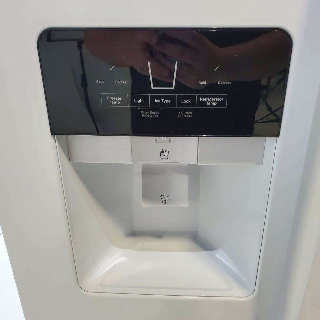 Pictures of White Whirlpool 24.5 cu. ft. Side by Side Refrigerator with In Door Ice and Water Dispenser - Scratch & Dent - Minor - Neu Appliance Outlet - Discount Appliance Outlet in Austin, Tx