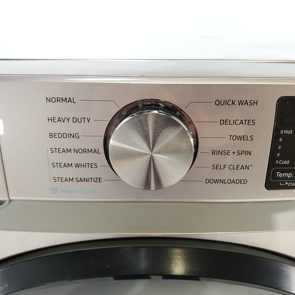 Pictures of Champagne ENERGY STAR 4.5 cu. ft. Samsung Front-Load Washer with Steam and 7.5 cu. ft. Front Load Electric Dryer with Steam - Scratch & Dent - Minor - Neu Appliance Outlet - Discount Appliance Outlet in Austin, Tx