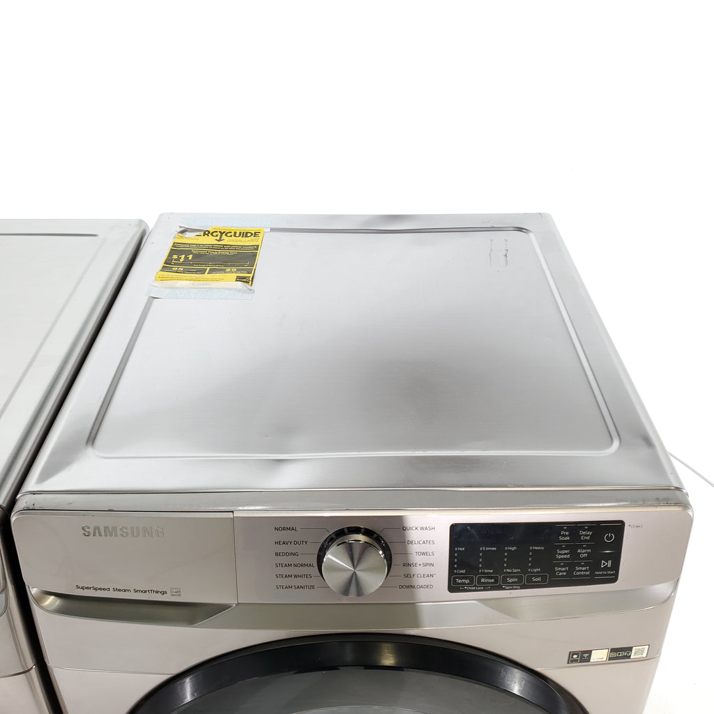 Pictures of Champagne ENERGY STAR 4.5 cu. ft. Samsung Front-Load Washer with Steam and 7.5 cu. ft. Front Load Electric Dryer with Steam - Scratch & Dent - Minor - Neu Appliance Outlet - Discount Appliance Outlet in Austin, Tx