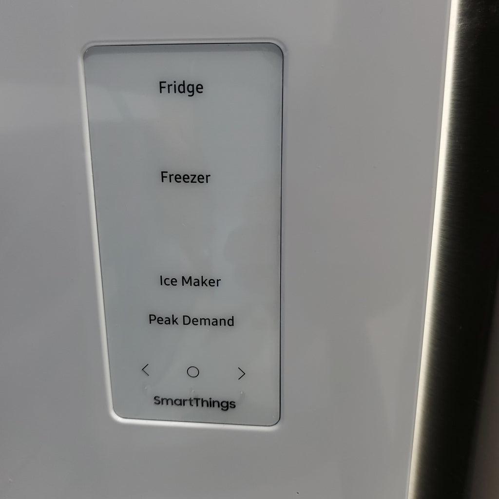 Pictures of 33 in. Wide Fingerprint Resistant Stainless Steel ENERGY STAR Smart Samsung  17.5 cu. ft. 3 Door French Door Refrigerator with Internal Ice Maker - Scratch & Dent - Major - Neu Appliance Outlet - Discount Appliance Outlet in Austin, Tx