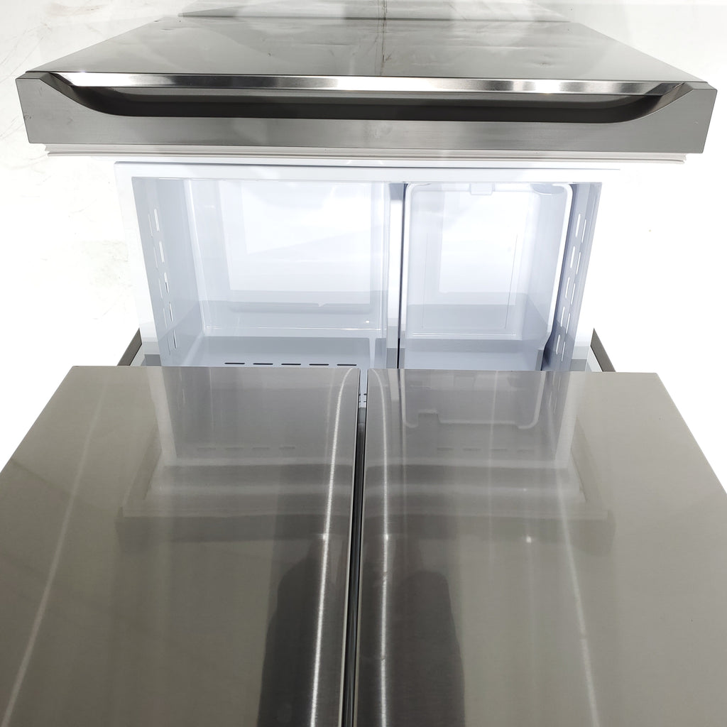 Pictures of 33 in. Wide Fingerprint Resistant Stainless Steel ENERGY STAR Smart Samsung  17.5 cu. ft. 3 Door French Door Refrigerator with Internal Ice Maker - Scratch & Dent - Major - Neu Appliance Outlet - Discount Appliance Outlet in Austin, Tx