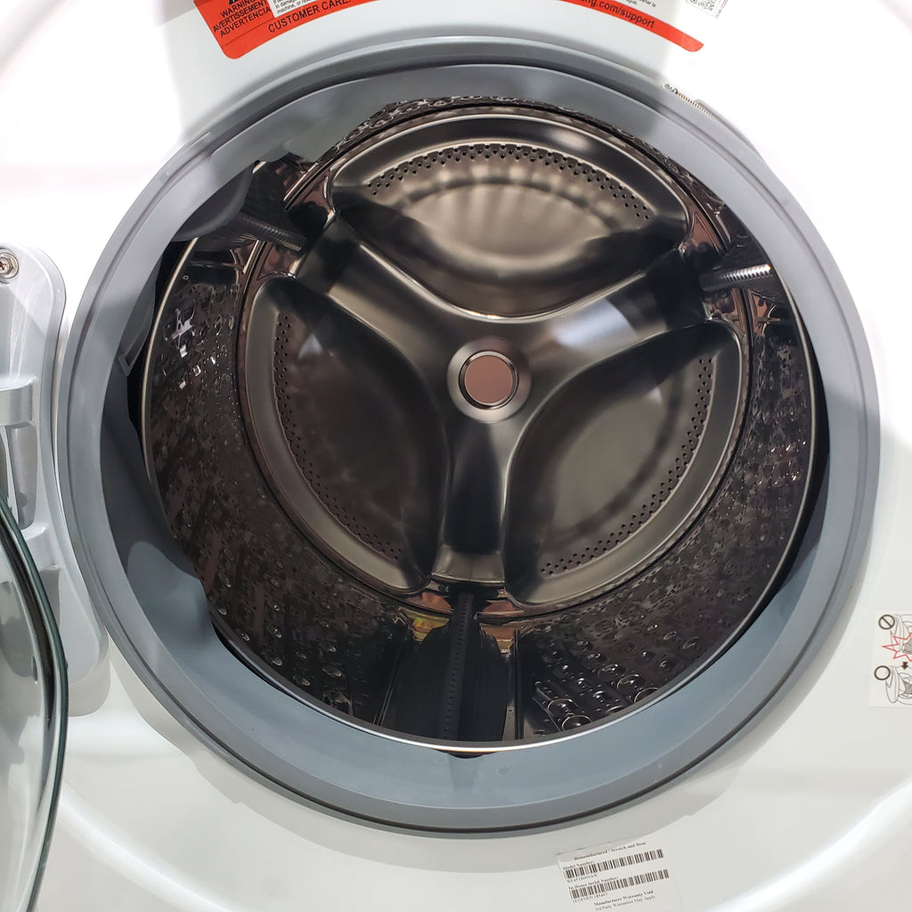 Pictures of ENERGY STAR Samsung 4.5 cu. ft. Front Load Washer with Vibration Reduction and 7.5 cu. ft. Front Load Gas Dryer with Steam - Scratch & Dent - Moderate - Neu Appliance Outlet - Discount Appliance Outlet in Austin, Tx