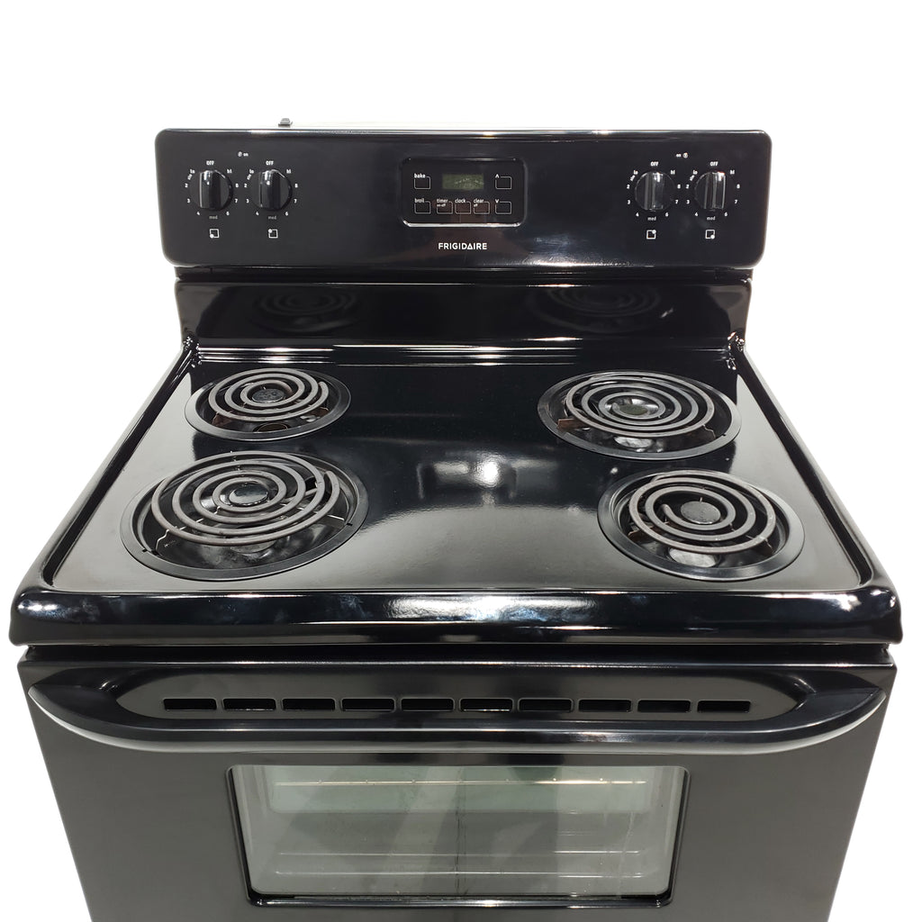 Pictures of Black Frigidaire 4.8 cu. ft. 4 Heating Element Freestanding Electric Range with Even Baking Technology - Certified Refurbished - Neu Appliance Outlet - Discount Appliance Outlet in Austin, Tx