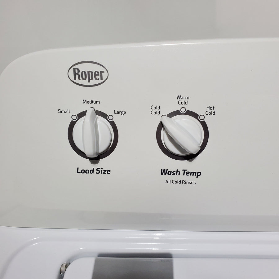 Roper 3.6 cu. ft. Top Load Washing Machine with Status Indicator Lights and 6.5 cu. ft. Electric Dryer with Wrinkle Prevent - Certified Refurbished