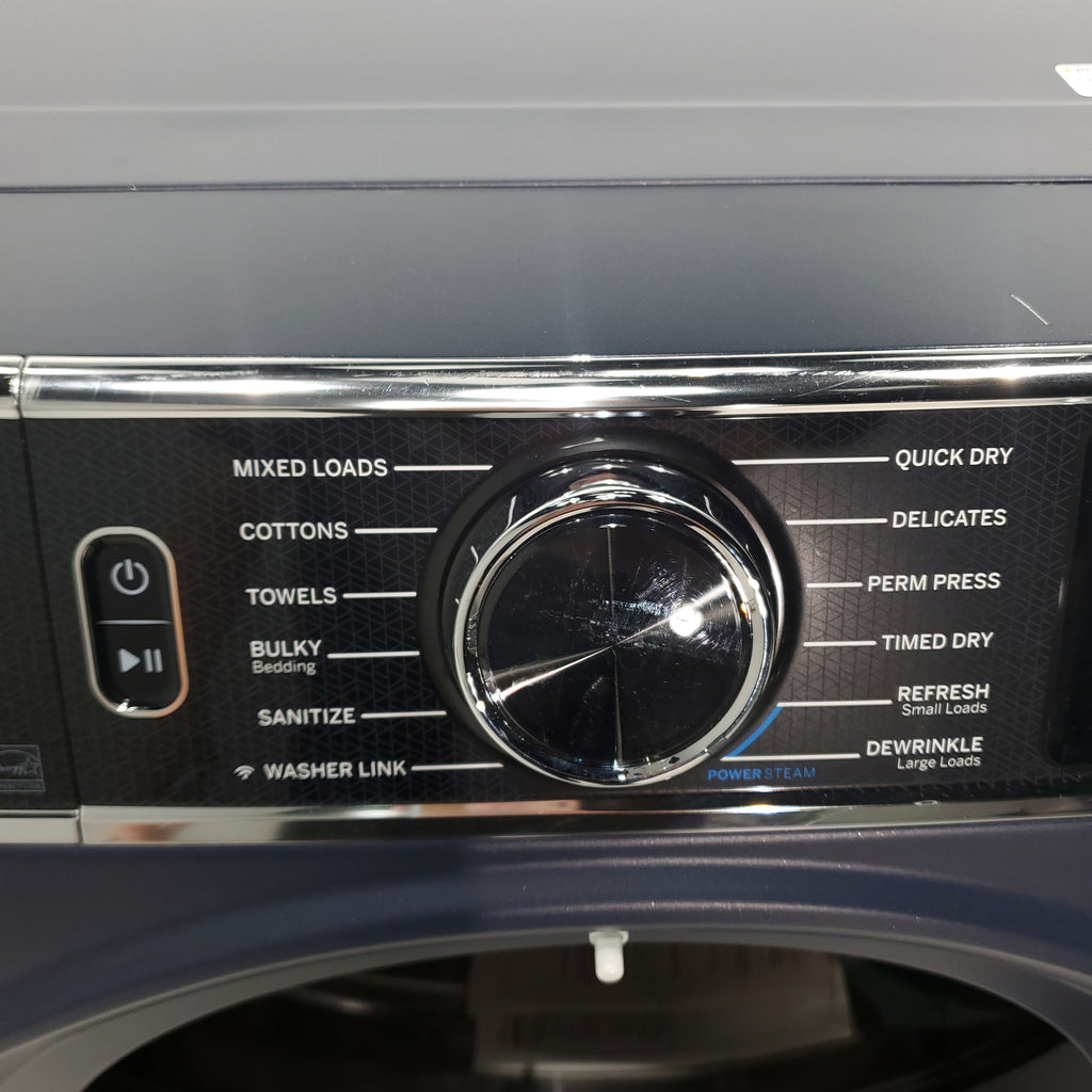 Pictures of Sapphire Blue GE 7.8 cu. ft. Smart Front Load Gas Dryer with Steam - Scratch & Dent - Minor - Neu Appliance Outlet - Discount Appliance Outlet in Austin, Tx