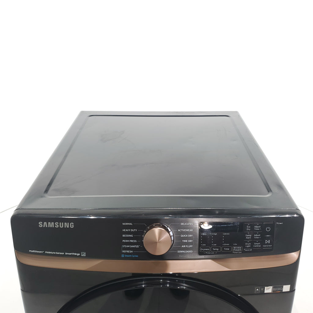 Pictures of Brushed Black ENERGY STAR Samsung 7.5 cu. ft. Frontload Electric Dryer with Steam - Scratch & Dent - Moderate - Neu Appliance Outlet - Discount Appliance Outlet in Austin, Tx