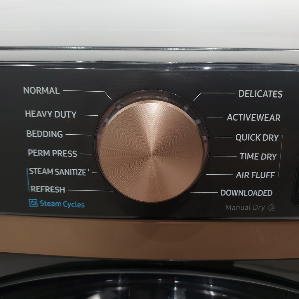 Pictures of Brushed Black ENERGY STAR Samsung 7.5 cu. ft. Frontload Electric Dryer with Steam - Scratch & Dent - Moderate - Neu Appliance Outlet - Discount Appliance Outlet in Austin, Tx