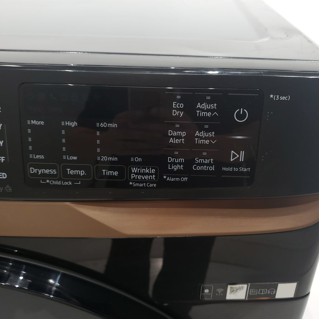 Pictures of Brushed Black ENERGY STAR Samsung 7.5 cu. ft. Frontload Electric Dryer with Steam - Scratch & Dent - Moderate - Neu Appliance Outlet - Discount Appliance Outlet in Austin, Tx