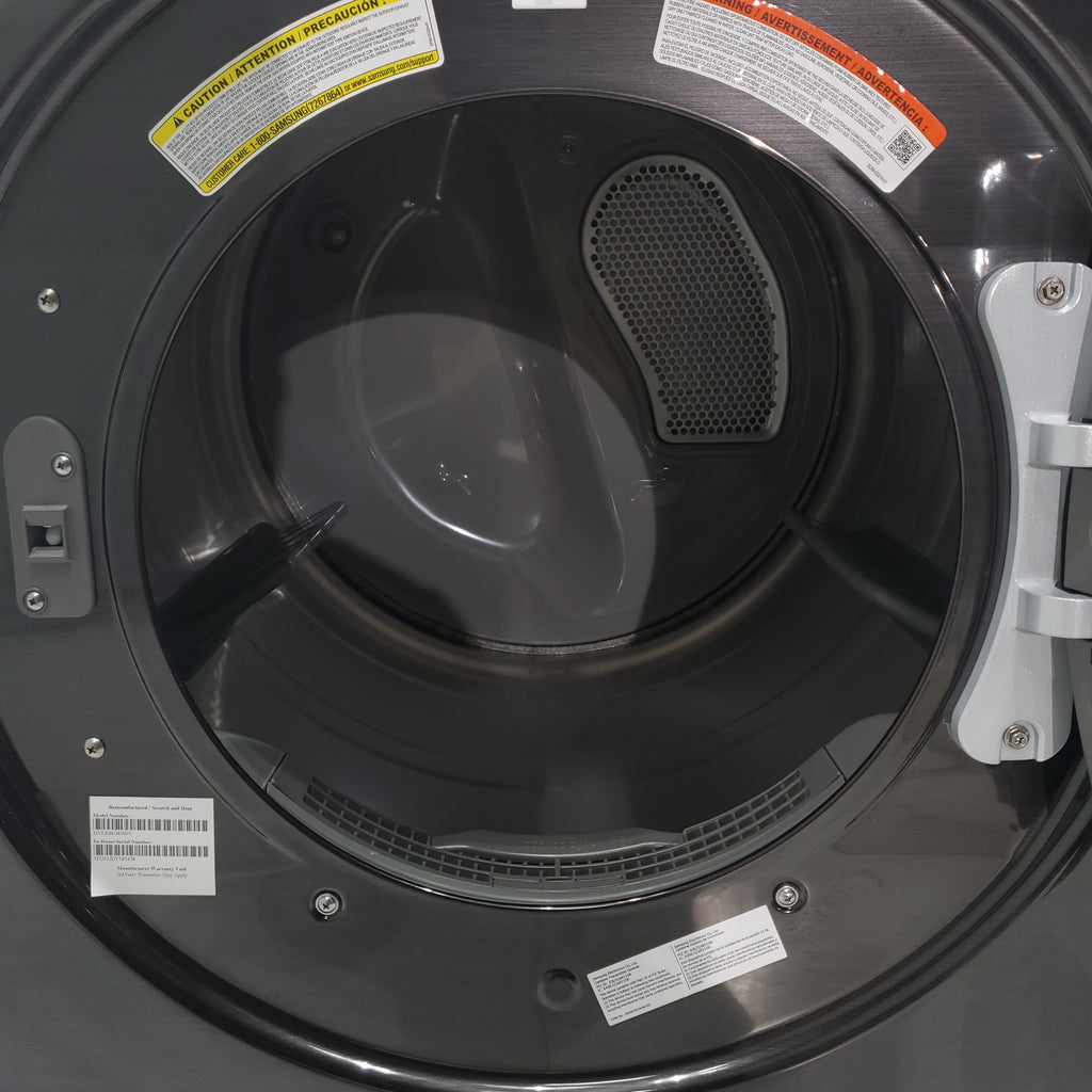 Pictures of Brushed Black ENERGY STAR Samsung 7.5 cu. ft. Frontload Electric Dryer with Steam - Scratch & Dent - Moderate - Neu Appliance Outlet - Discount Appliance Outlet in Austin, Tx