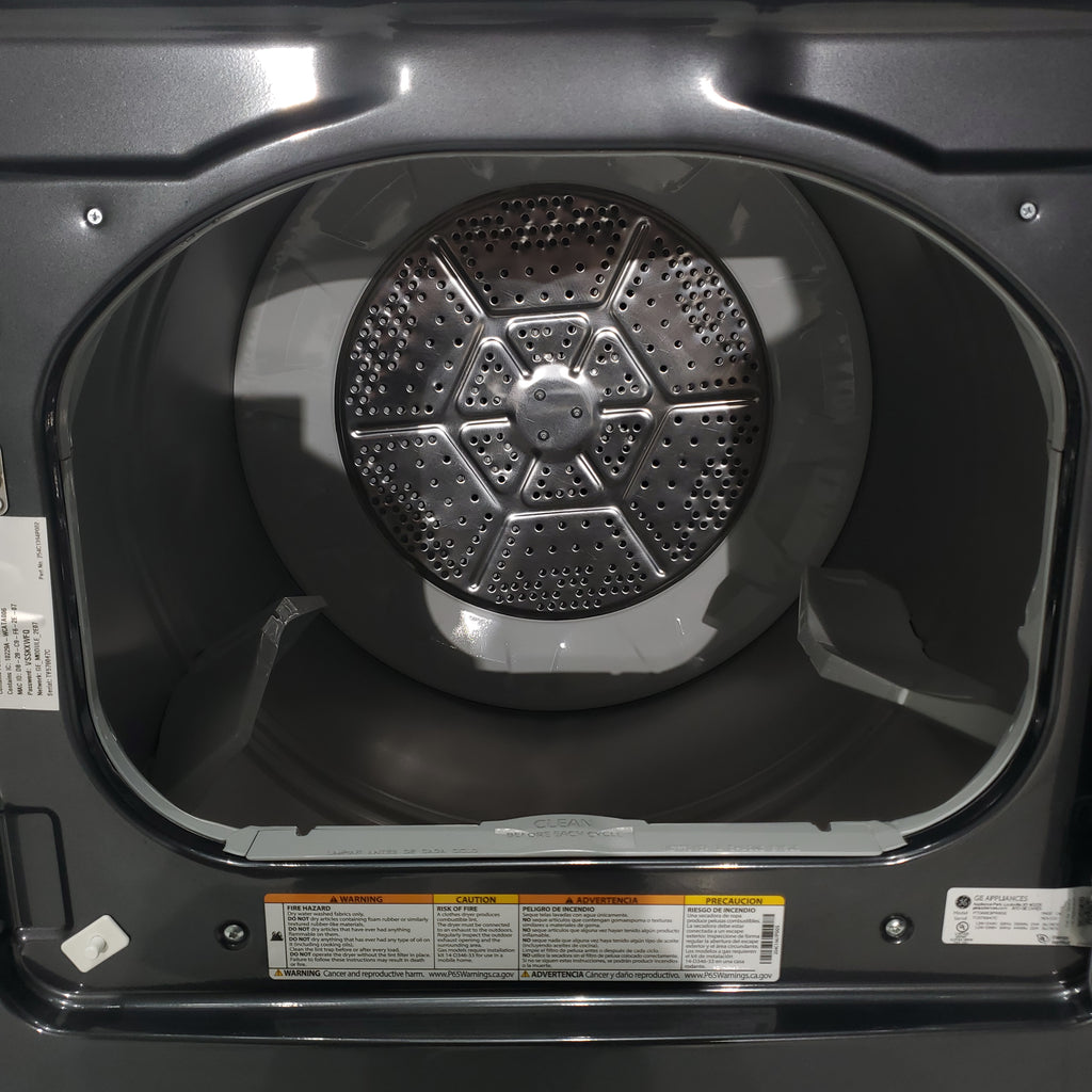 Pictures of Diamond Gray ENERGY STAR GE Profile 7.4 cu . ft. Electric Dryer with 120 ft. Venting - Scratch & Dent - Major - Neu Appliance Outlet - Discount Appliance Outlet in Austin, Tx