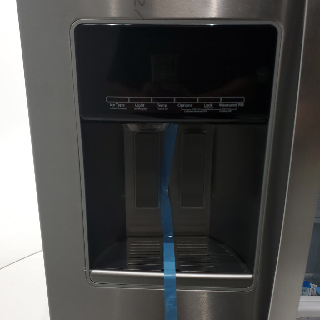 Pictures of Fingerprint-Resistant Stainless Steel Whirlpool 28.49 cu. ft. Side by Side Refrigerator with In Door Ice and Water Dispenser - Scratch & Dent - Moderate - Neu Appliance Outlet - Discount Appliance Outlet in Austin, Tx