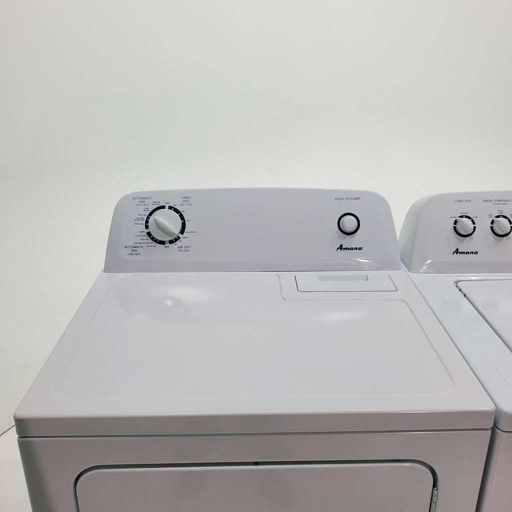 Pictures of Amana 3.4 cu. ft. Top Load Washing Machine with 700 RPM Max Speed and 6.5 cu. ft. Electric Dryer with Wrinkle Prevent - Certified Refurbished - Neu Appliance Outlet - Discount Appliance Outlet in Austin, Tx