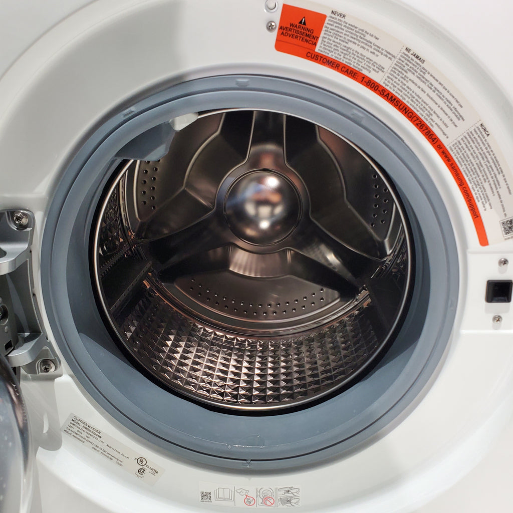 Pictures of 24 in. Samsung 2.2 cu. ft. Front Load Washing Machine with Steam and 4.0 cu. ft. Frontload Electric Dryer with AI Smart Dial - Scratch & Dent - Minor - Neu Appliance Outlet - Discount Appliance Outlet in Austin, Tx