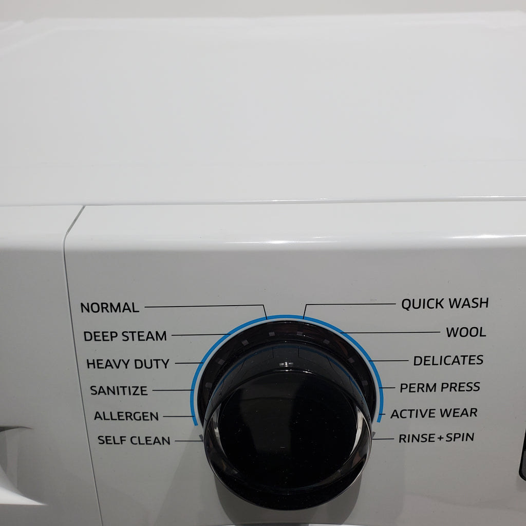 Pictures of 24 in. Samsung 2.2 cu. ft. Front Load Washing Machine with Steam and 4.0 cu. ft. Frontload Electric Dryer with AI Smart Dial - Scratch & Dent - Minor - Neu Appliance Outlet - Discount Appliance Outlet in Austin, Tx