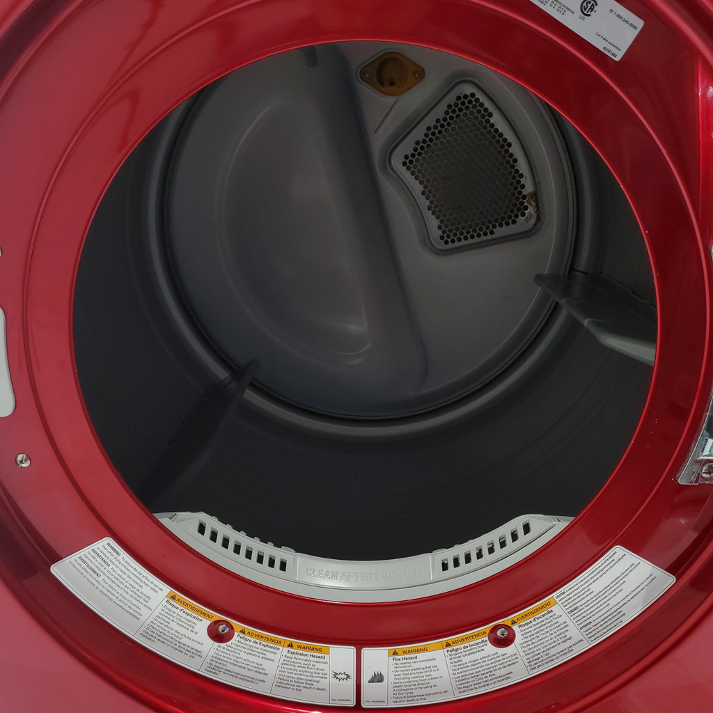 Pictures of Wild Cherry Red ENERGY STAR LG 4.0 cu. ft. Front Load Washer with Steam and Wild Cherry Red LG 7.3 Front Load Electric Dryer with TrueSeam Technology - Certified Refurbished - Neu Appliance Outlet - Discount Appliance Outlet in Austin, Tx