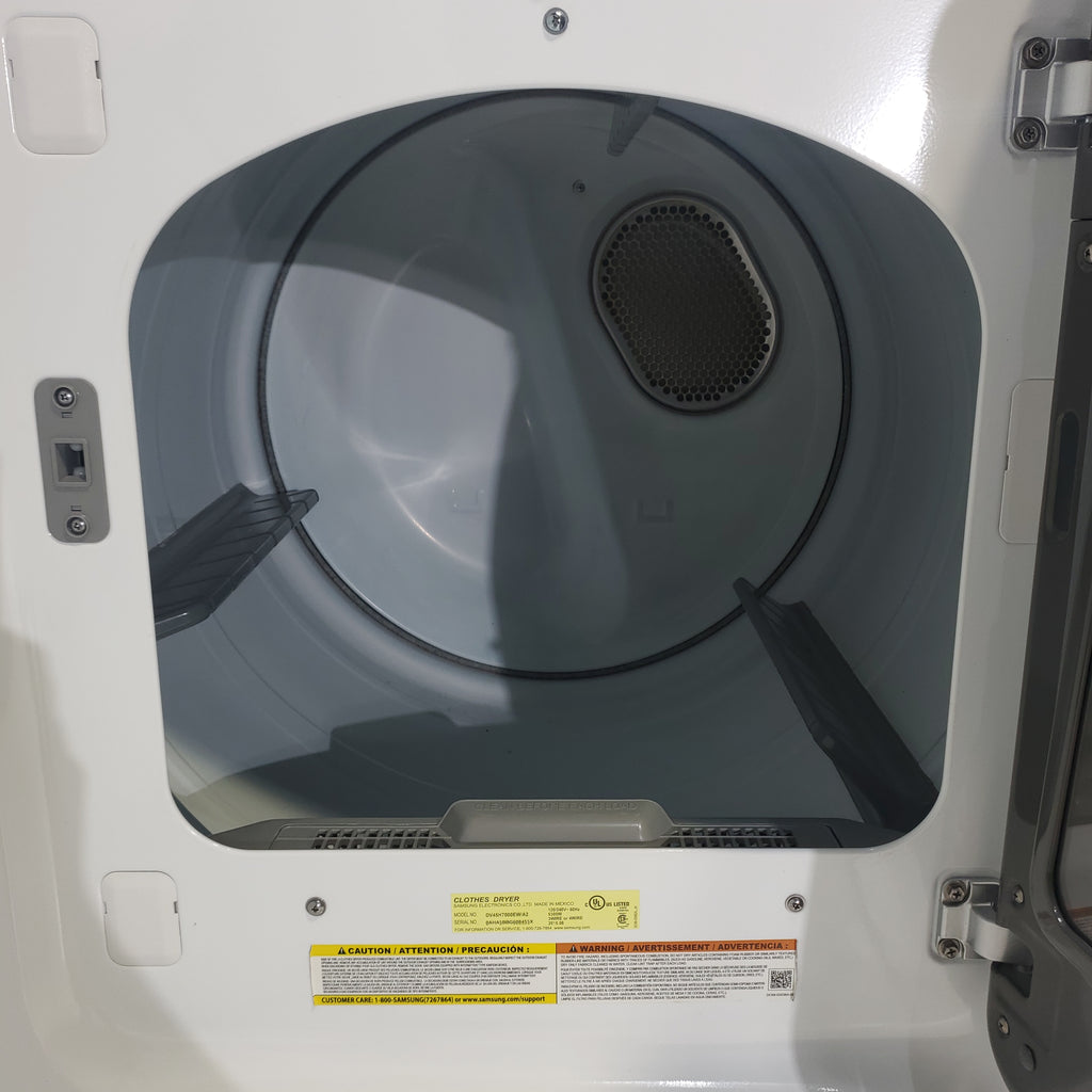Pictures of Samsung 4.5 Top Load Washing Machine with Diamond Drum Design and Samsung 7.4 cu. ft. Electric Dryer with Smart Care - Certified Refurbished - Neu Appliance Outlet - Discount Appliance Outlet in Austin, Tx