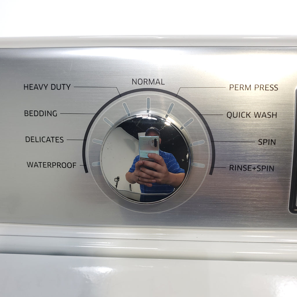 Pictures of Samsung 4.5 Top Load Washing Machine with Diamond Drum Design and Samsung 7.4 cu. ft. Electric Dryer with Smart Care - Certified Refurbished - Neu Appliance Outlet - Discount Appliance Outlet in Austin, Tx