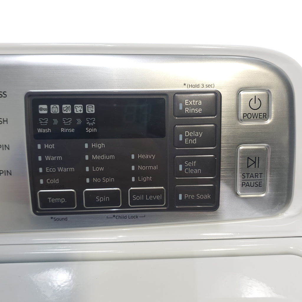 Pictures of Samsung 4.5 Top Load Washing Machine with Diamond Drum Design and Samsung 7.4 cu. ft. Electric Dryer with Smart Care - Certified Refurbished - Neu Appliance Outlet - Discount Appliance Outlet in Austin, Tx