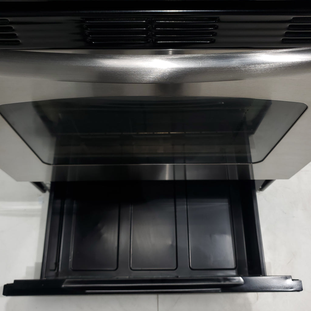 Pictures of Stainless Steel GE 5.3 cu. ft. 4 Heating Element Freestanding Range with Ceramic Glass Cooktop - Certified Refurbished - Neu Appliance Outlet - Discount Appliance Outlet in Austin, Tx