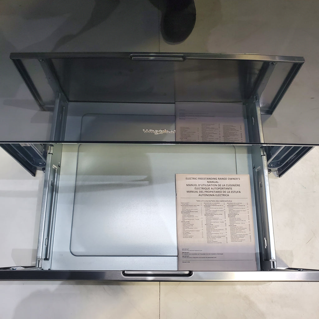 Pictures of Stainless Steel Whirlpool 5.3 cu. ft. 5 Heating Element Freestanding Electric Range with FlexHeat Dual Radiant Elements - Certified Refurbished - Neu Appliance Outlet - Discount Appliance Outlet in Austin, Tx