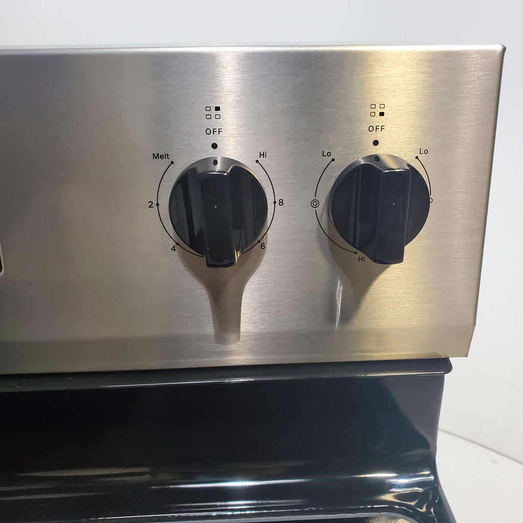 Pictures of Stainless Steel Whirlpool 5.3 cu. ft. 5 Heating Element Freestanding Electric Range with FlexHeat Dual Radiant Elements - Certified Refurbished - Neu Appliance Outlet - Discount Appliance Outlet in Austin, Tx