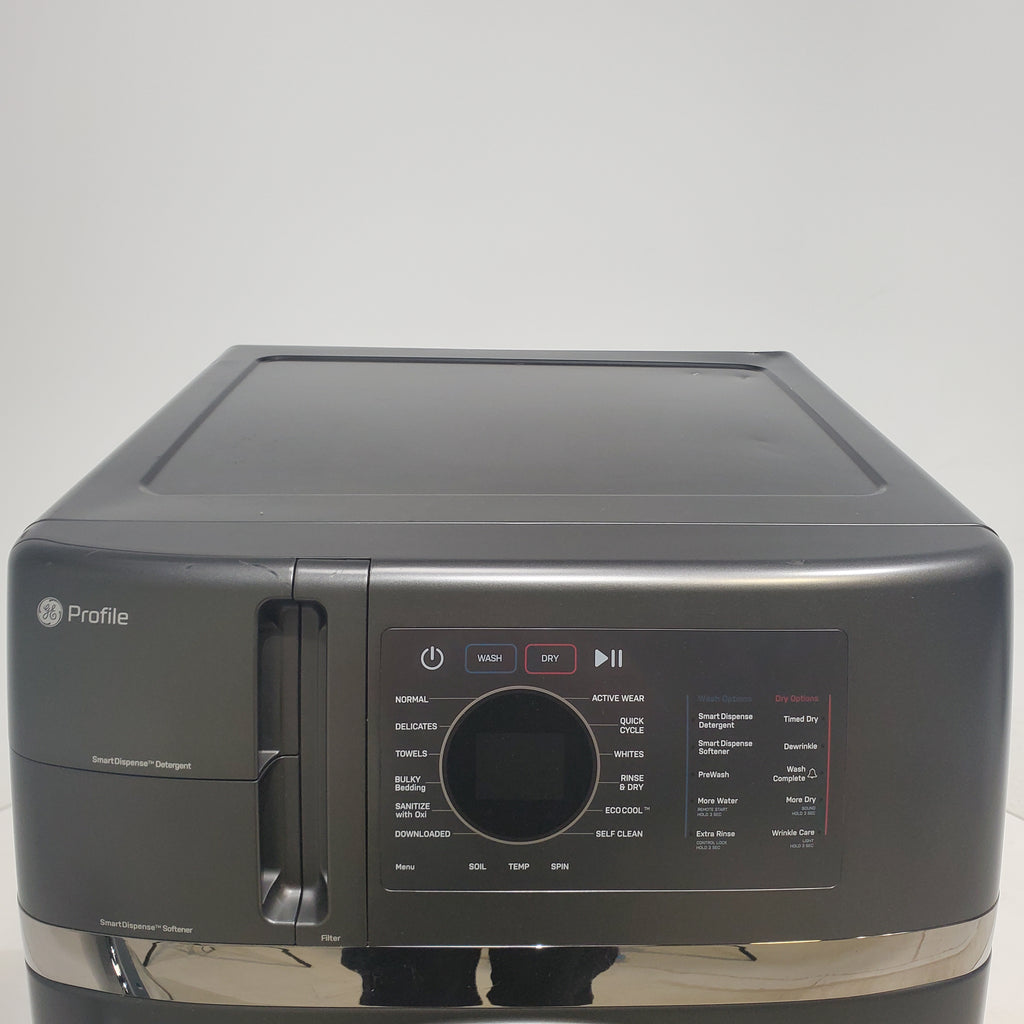 Pictures of Carbon Graphite ENERGY STAR  GE Profile 4.5 cu. ft. Capacity Front Load Combo Washing Machine and Electric Dryer with Ventless Heat Pump Technology - Scratch & Dent - Minor - Neu Appliance Outlet - Discount Appliance Outlet in Austin, Tx