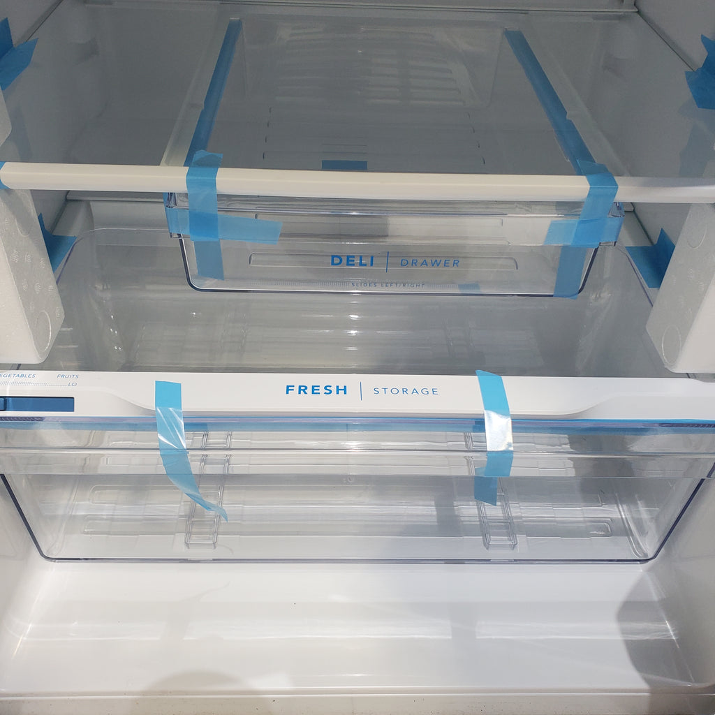 Pictures of Brushed Steel ENERGY STAR Frigidaire 13.9 cu. ft. Top Freezer Refrigerator with EvenTemp Cooling System - Scratch & Dent - Minor - Neu Appliance Outlet - Discount Appliance Outlet in Austin, Tx